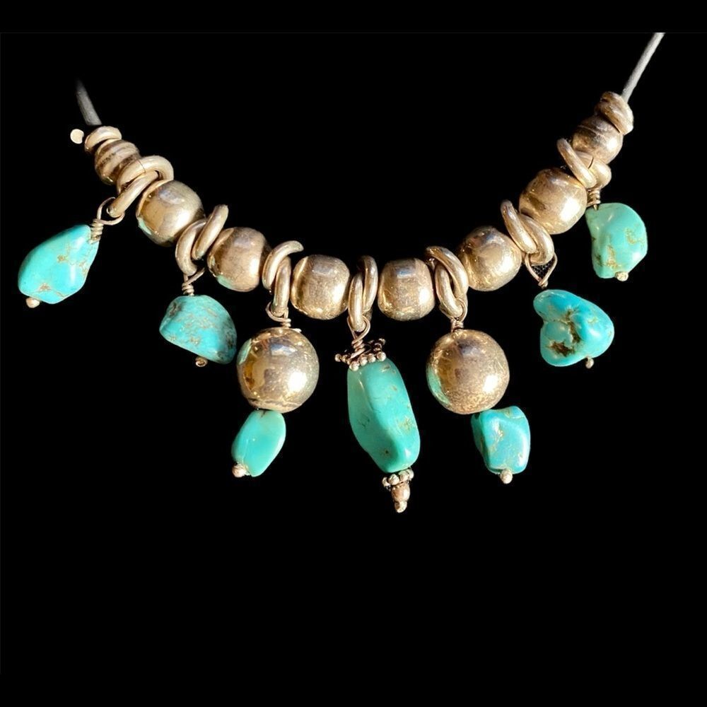 VTG. Delia Gonzalez turquoise & silver necklace